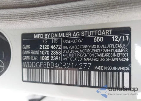 2012 Mercedes-Benz C 300 Luxury 4Matic/Sport 4Matic из США, поврежденный, VIN WDDGF8BB4CR214277